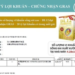Công dụng chính của men lợi khuẩn DL12 Probiotics