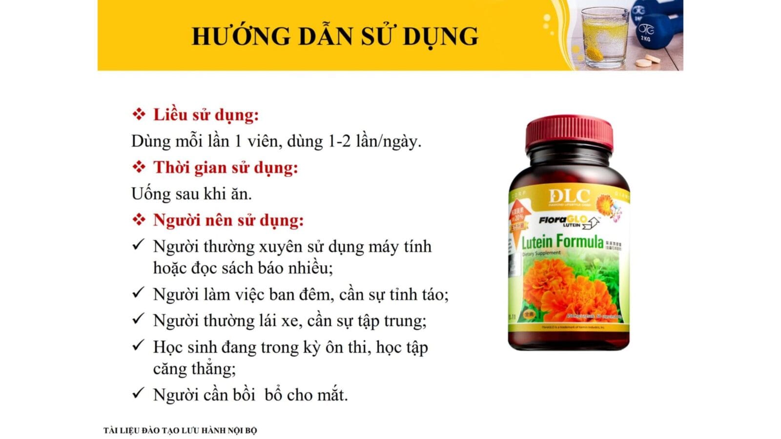 Hướng dẫn sử dụng Lutein USA DLC