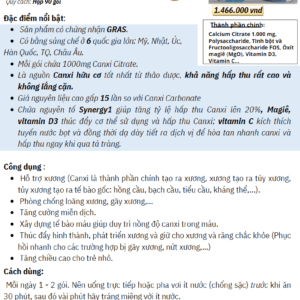 Canxi Citrate hữu cơ DLC