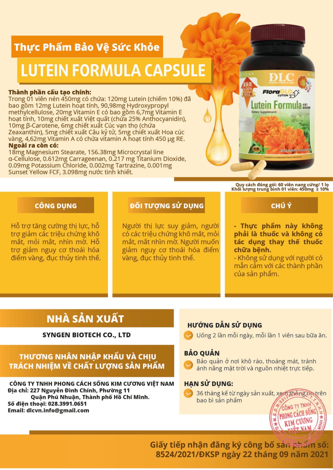 Công bố sản phẩm Lutein DLC