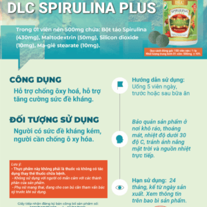 Giấy phép công bố sản phẩm Tảo Spirulina DLC