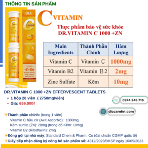 Vitamin C hữu cơ tự nhiên DLC 1000mg – hình ảnh sản phẩm 2
