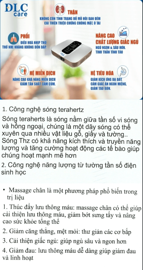 Công dụng hỗ trợ của máy Massage Chân DLC Care THZ BIO 3