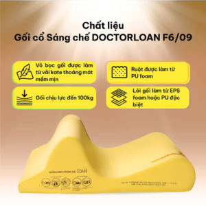 Đặc điểm gối cổ sáng chế DoctorLoan F6 hỗ trợ điều chỉnh cột sống cổ