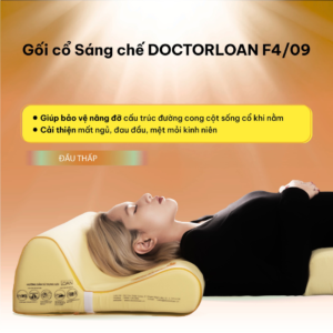 Gối cổ sáng chế DOCTORLOAN F4 đầu thấp 9cm dùng để ngủ