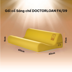 Kích thước gối cổ sáng chế DOCTORLOAN F4: 60 x 9–17 x 40 cm