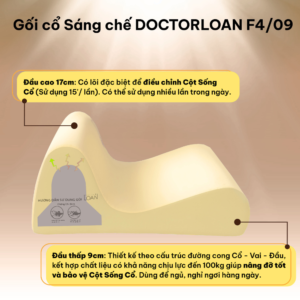 Đặc điểm gối cổ sáng chế DoctorLoan F4 hỗ trợ điều chỉnh cột sống cổ