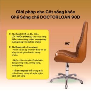 Ghế VIP 90 DoctorLoan – nắn chỉnh cột sống xương chậu khi ngồi 5