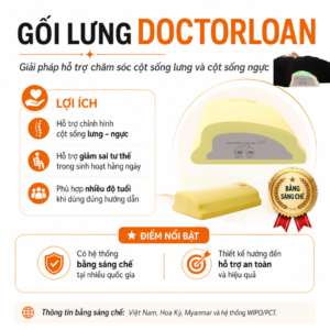 Gối lưng sáng chế DoctorLoan F3 hỗ trợ điểm đỡ vùng lưng