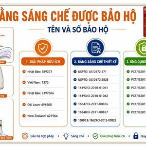 Bằng sáng chế ghế DoctorLoan N85 được bảo hộ tại nhiều quốc gia