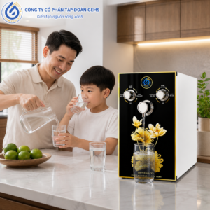 Uống nước trực tiếp từ máy lọc nước Hydrogen Ion Kiềm GEMS