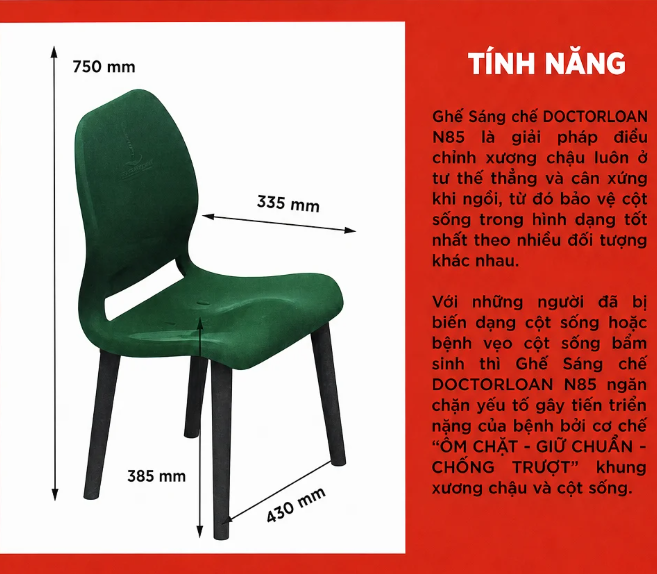 Ghế N85 chân ngắn