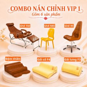 Combo điều chỉnh VIP 1 DoctorLoan – trọn bộ 6 sản phẩm ghế gối đệm