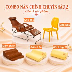 Combo điều chỉnh chuyên sâu 2 DoctorLoan – ghế 150, gối F3 F4, đệm thiền