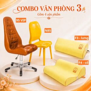 Combo văn phòng 3 điều hành – ghế 95 gối F3 F4 DoctorLoan