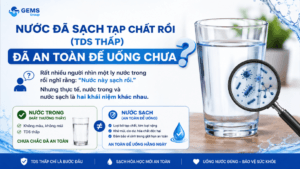 Nước sạch tạp chất - TDS thấp uống được chưa