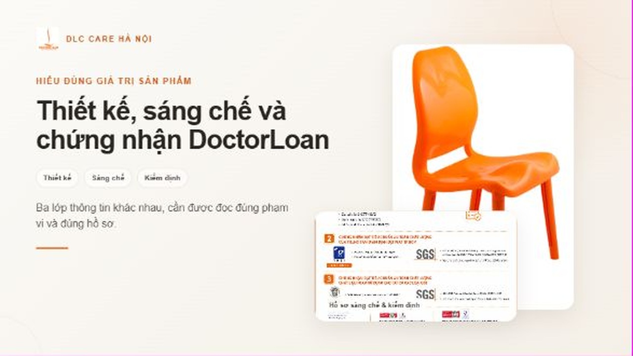 Ghế DoctorLoan cùng hồ sơ thiết kế và kiểm định